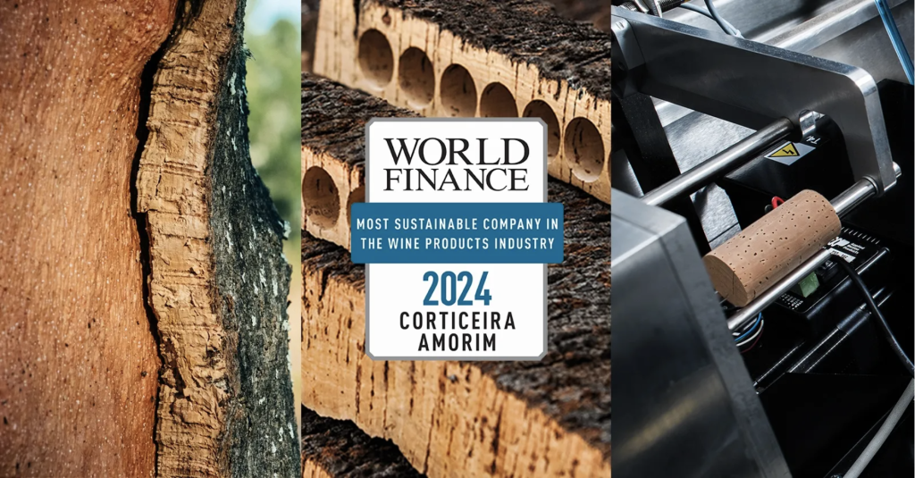 Corticeira Amorim reconhecida como a empresa mais Sustentável do Mundo no Sector dos Vinhos